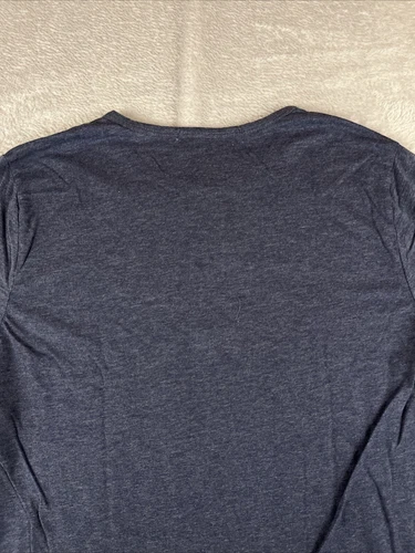 Kinetix Mens Navy Blue heather henley long Sleeve shirt size small image 8