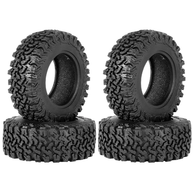 4PCS 90mm 1.9 Rubber Tire Wheel Tyres for 1 10 RC Crawler Car TRX4