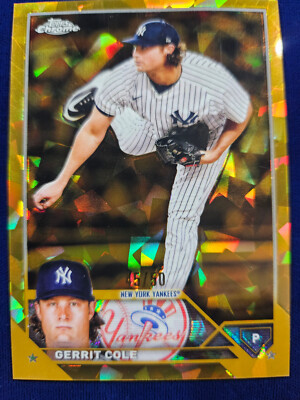 🌟 2023 Topps Chrome Sapphire Gold JERSEY#45/50 #45 Gerrit Cole