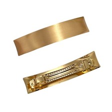 LARGE FRENCH BARRETTE HAIR CLIPS SLIDE GOLD METAL HAIR CLIP ACCESSORIES 9CM UK