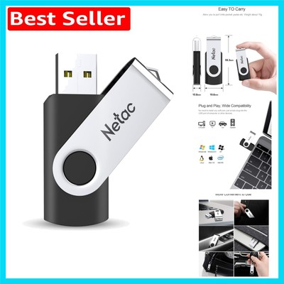 64GB USB 2.0 Swivel Flash Drive mit LED - Vielseitiger und tragbarer Speicherstick