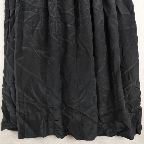 Vintage Royal Silk Skirt Womens 8 Black Pleated Long Hong Kong - Picture 13 of 14