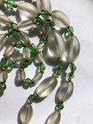 VINTAGE ART DECO GLASS ROCK CRYSTAL SAUTOIR DANGLE FLAPPER NECKLACE — photo 2