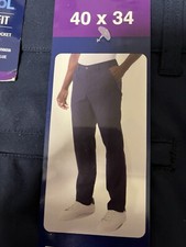 32 Degrees Cool Regular Fit Pants Stretch Soft Touch BLUE-Size 40/34