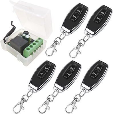 Interruttore di controllo remoto wireless a 2 canali CA 220 V, ricevitore RF Modulo relè 433 MHz con trasmettitore on/off per porta del garage, luce, uso domestico