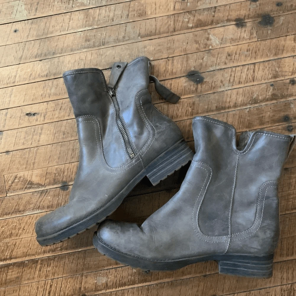 side-tab ankle boots