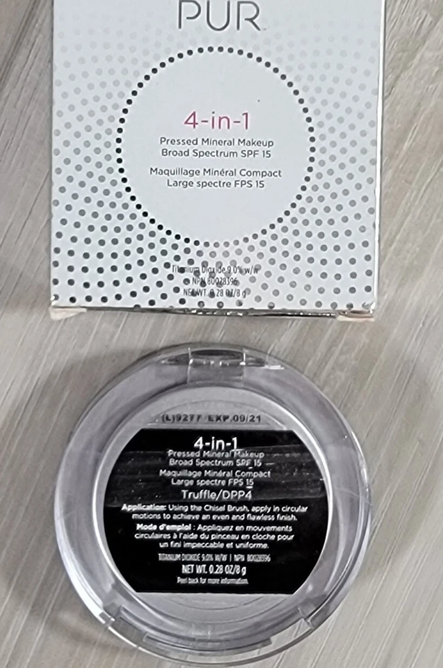 PUR 4-In-1 Pressed Mineral Makeup Broad Spectrum SPF 15 Truffle DPP4 0.28oz New - Image 3 of 4