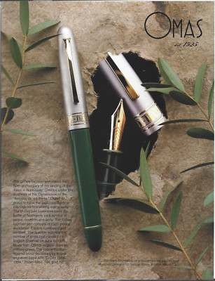 1994 Omas D-Day 1944-1994 Piston-filled 18K Gold Nib Fountain Pen Print Ad