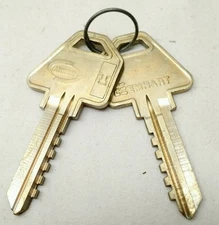 NEW Qty: 2 VINTAGE Corbin High Security EMHART 60-6Pin-90 blank key SOLID BRASS