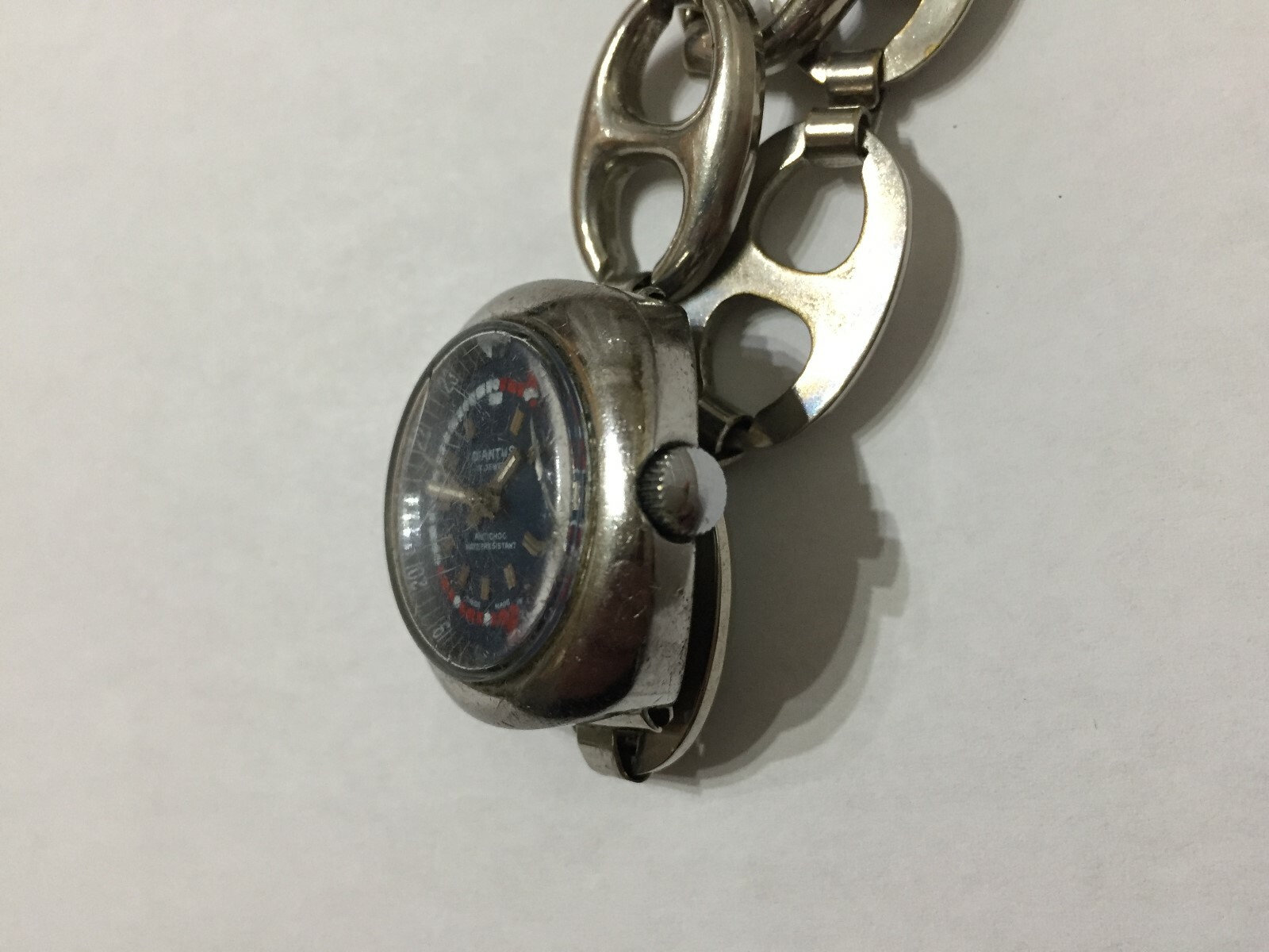 Fibbia Logo Mido 16 Mm Argento Per Cinturino Orologio Vintage Anni '60, Swiss Unroc