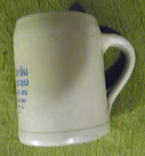 Bierkrug 0,5 L Schwabenbräu , blau grau , alt , - Picture 4 of 8