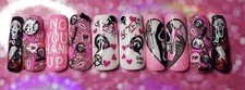 Handmade XL Square Hard Gel Press On Nails Si...