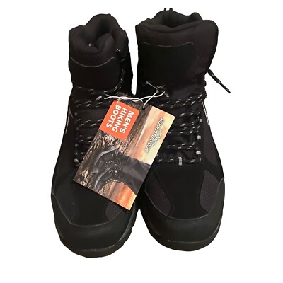 Men's Adventuridge Hiking Boots Size 10 Brand New W/ Tags Black Model 2 AVS-TEX