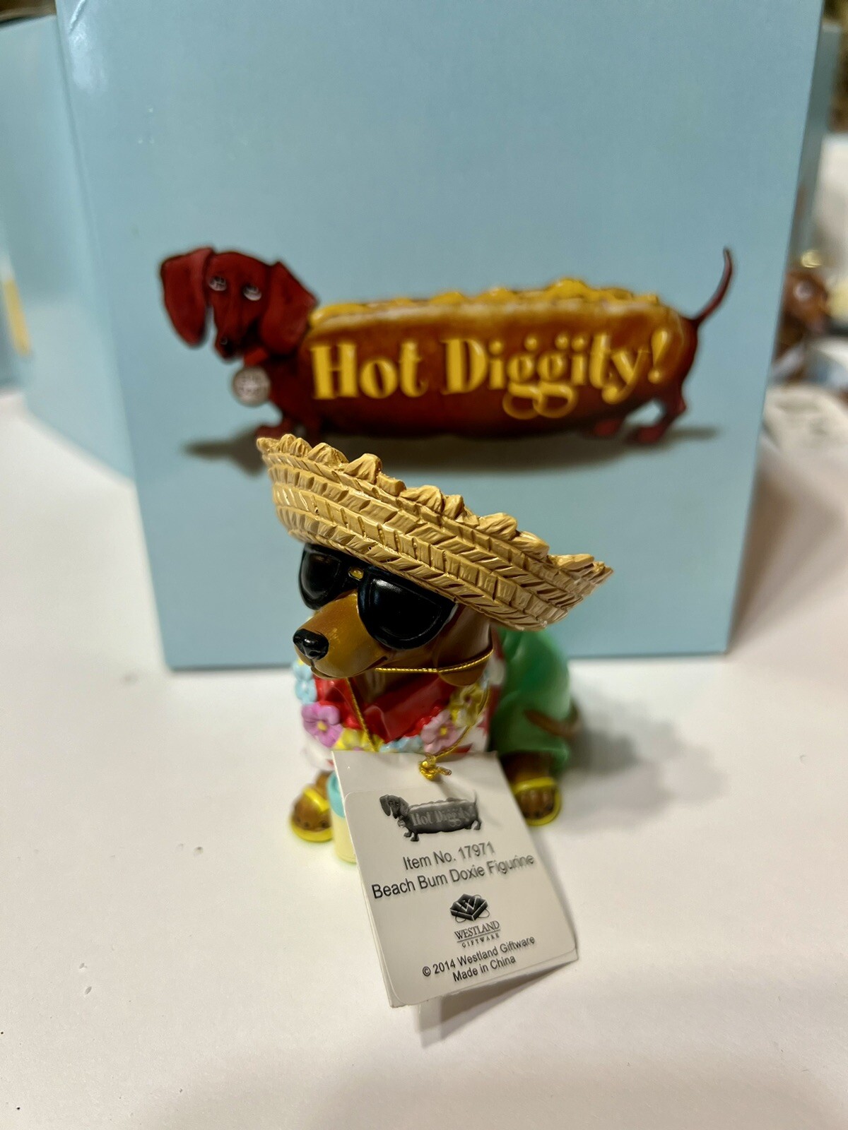Westland Hot Diggity Dog dachshund figurine BEACH BUM 17971 eBay