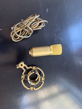 Gold Painted Condenser Microphone And Shock Mount