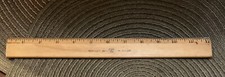 Vintage 12โ Wood Westcott Ruler with Double Metal Edges Made in USA
