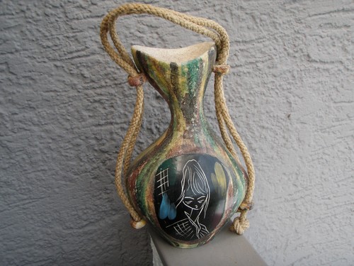 FORLANI - Blumenvase - glasiert - art deco - gekauft in Hamburg - um 1965 - Bild 2 von 12