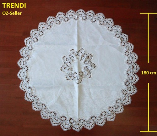 PURE WHITE Lace Tablecloth Sets from Doilies to Mats - Elegant & Top Quality - Bild 12 von 26