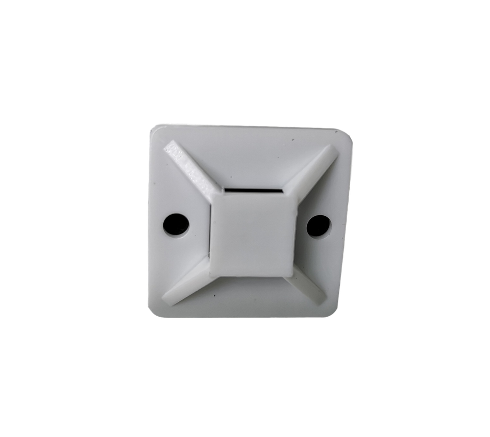 100 PCS ADHESIVE CABLE TIE WIRE CLAMP MOUNT, WALL HOLDER BASE 25X25MM 1" WHITE eBay