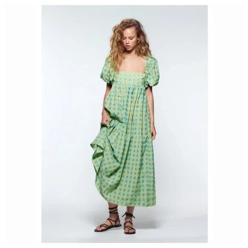 zara checkered dress