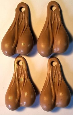COMBO Truck Nutz Bumper Balls Bull Nuts Four 2 inch tall Nutz YOU choose color!