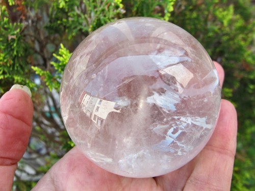 Kristallkugel Quarz klar poliert Scrying Rock Naturkugel Regenbogen 60 mm - Bild 19 von 24