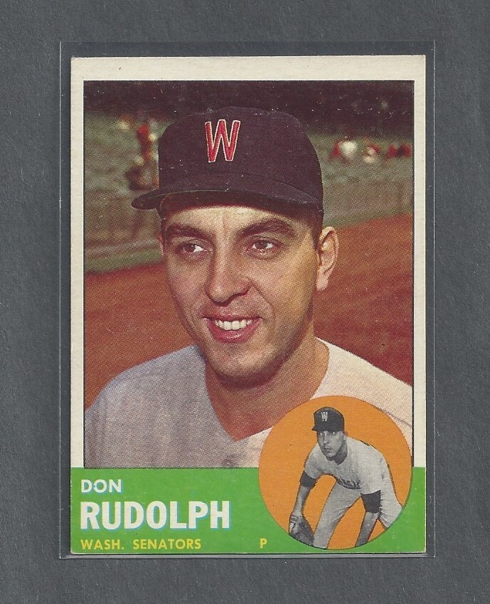 1963 Topps Baseball #291 Don Rudolph EX 0291CH3 | eBay