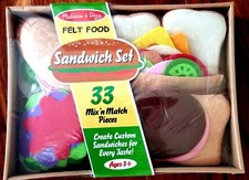 Melissa  Doug Felt Food Sandwich Play Food Set 33 pcs NEW