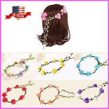 Floral Leafy Headbands Crown Bridal Wedding Prom Party Festival Hair Accessories