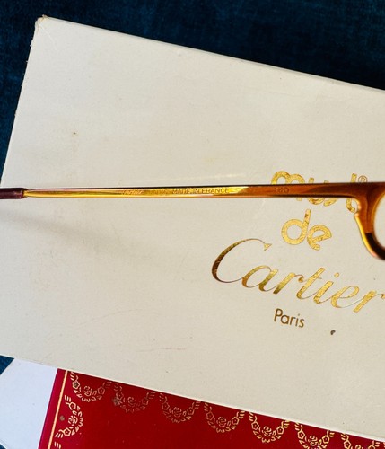 Excellent Vintage Cartier Vendome Santos Aviator Sunglasses Full Set 62mm - Picture 18 of 24