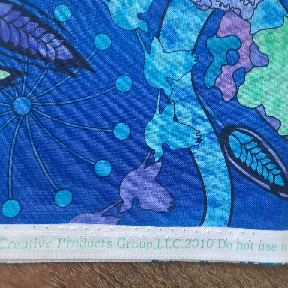 Quilting Fabric 43" X 19"+ Springs Creative CP 29163 Garden Blue 2010 Cotton - Image 4 of 4