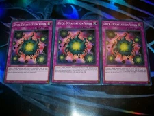 3x Deck Devastation Virus 1st Edition Common SR13-EN038 Yu-Gi-Oh!