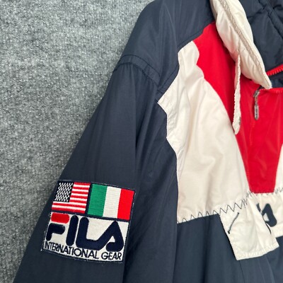 Vintage 90s Fila Jacket Mens 2XL Blue International Gear Vintage 90s Fila Jacket Mens 2XL Blue International Gear