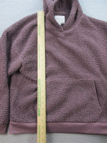 American Eagle Sherpa Women's Medium Hoodie Sweatshirt Kangaroo Pocket Soft Hood - Picture 3 of 8