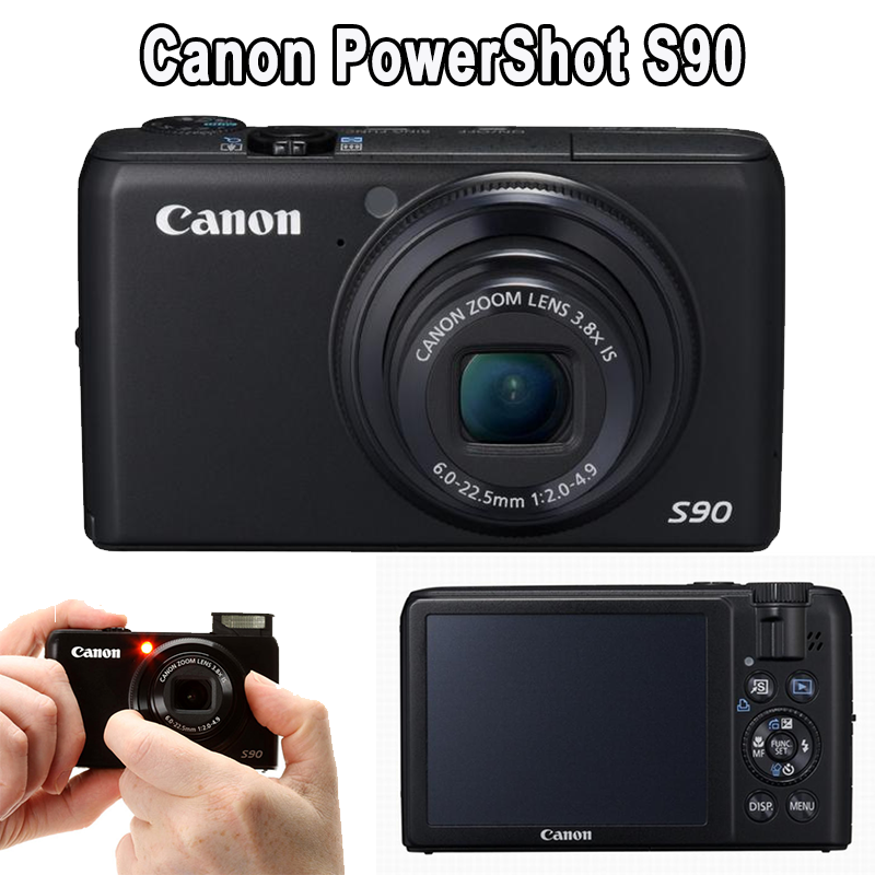 Canon PowerShot S90 10.0MP Compact Digital Camera Black