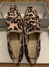 NWB Sole Society Bettina Loafers, Leopard Print, Size 7