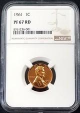 1961 Proof Lincoln Cent Certified Pf 67 Rd By Ngc