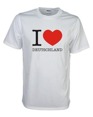 T-Shirt, I love DEUTSCHLAND, Länder Fanshirt Loveshirt S-5XL (WMS11-01)