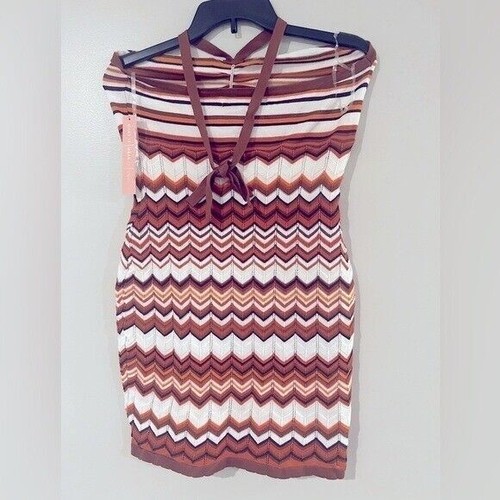 CRAVE FAME Juniors' Halter Zig Zag Dress size Meduim New summer dress - Picture 5 of 7