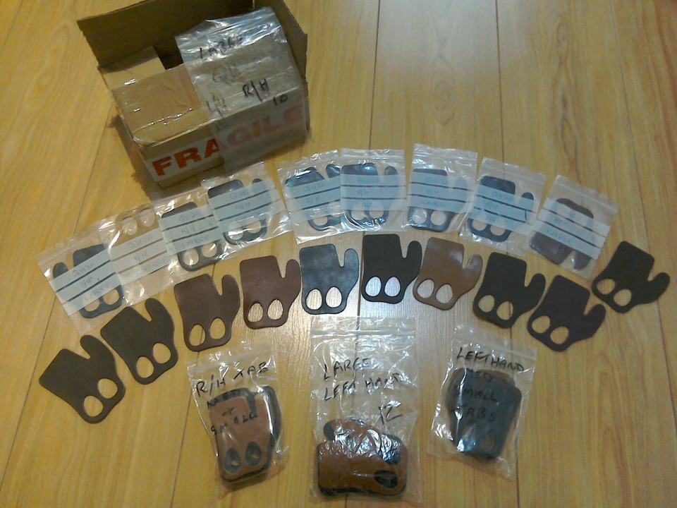 Job Lot Of 48 Leather Archery Finger Tabs - All Sizes Small Medium & Large RH LH - Image 2 of 3