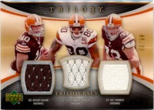 QUINN WINSLOW THOMAS 2007 UPPER DECK TRIOLOGY ROOKIE PATCH SP 5/33 BROWNS