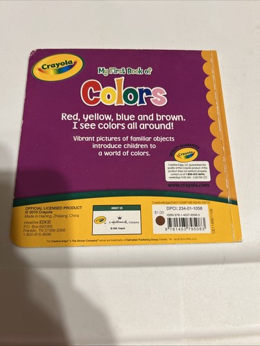 My First Book of Colors - Board book - GOOD - Picture 2 of 5