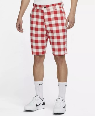 Nike UV Checker Chino Golfshorts Gr. 32 rot weiß neu DH1294 657 passende Socken