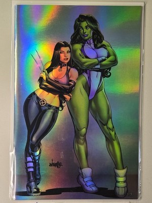 #1/3! Jose Varese Gritty ''Patched'' Nice Homage Virgin Chrome She-Hulk X-23 #1/3