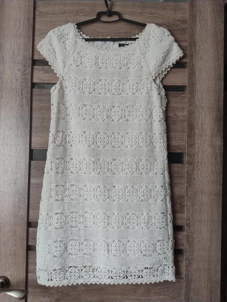 Women French Connection Dress White Lace 36