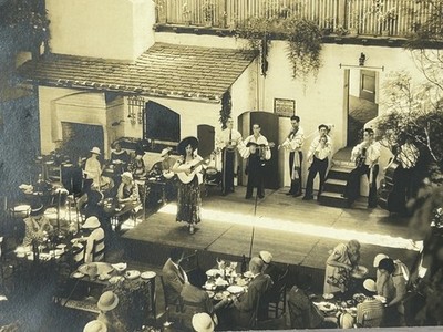 RPPC Photo Postcard California Restaurante Del Paseo Santa Barbara Anderson