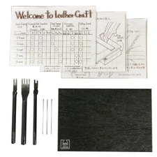 Oka Welcome to Leathercraft Hand Sewing Kit 2.5mm Leather Stitching Tools Set