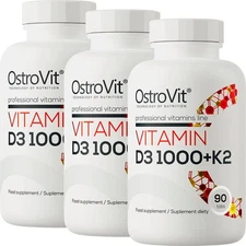 OSTROVIT VITAMIN D3 1000 IU + K2 - 90-360 Tablets –Muscle Function Immune System