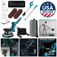 1250W Electric Drywall Sander with 18 Sanding Discs & Integrated Dust Collection