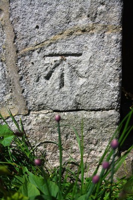 Foto 6x4 Benchmark auf Querspuren Bauernhaus Garten Ordnance Vermessung Schnitt c2016